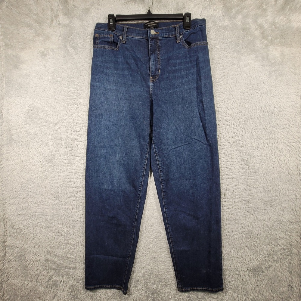 Banana Republic Curvy Straight Women Size 30/10 Tall Dark Wash Denim Jeans